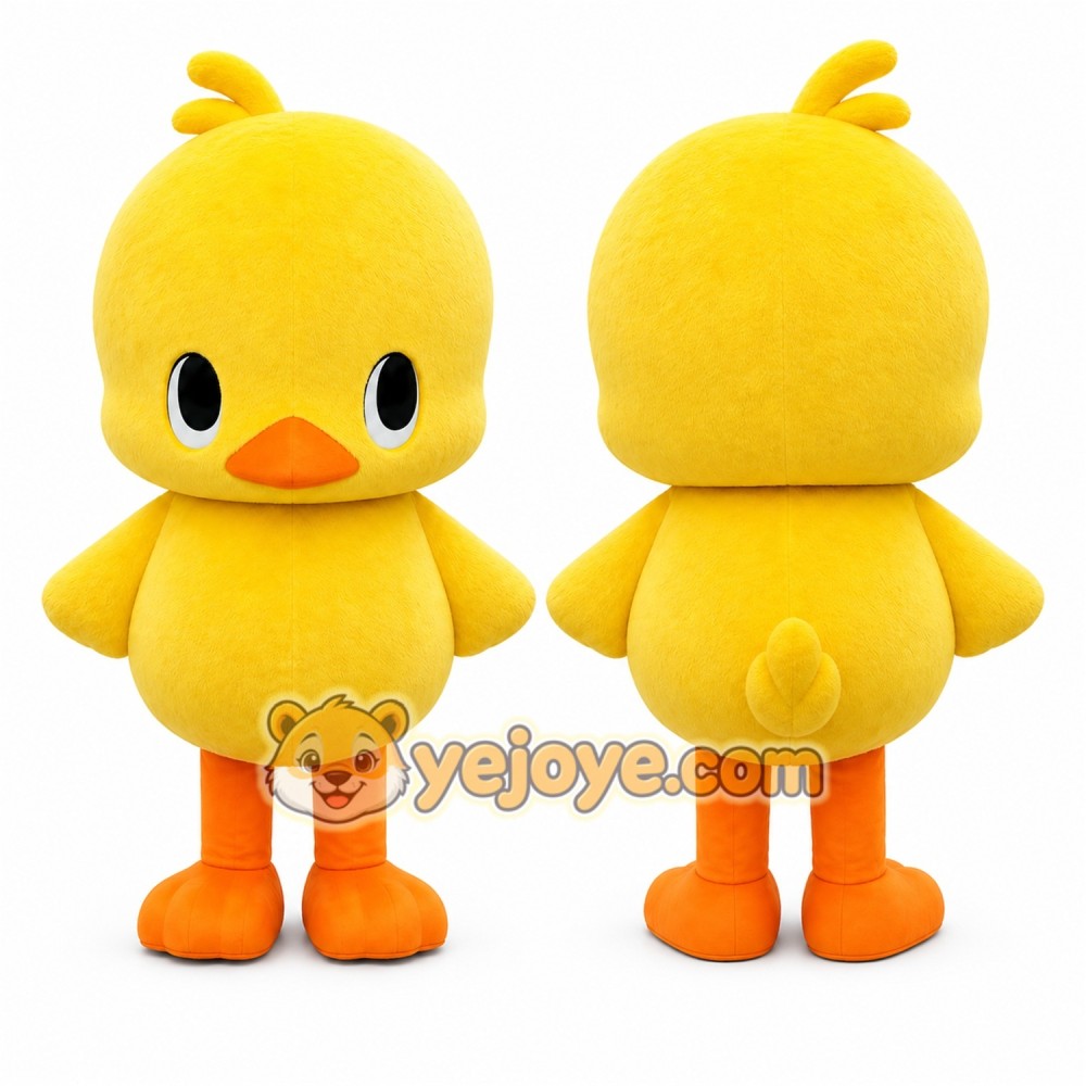 Yellow Chick Mascot Costume for Children's Events Yellow Chick Mascot Costume for Children's Events