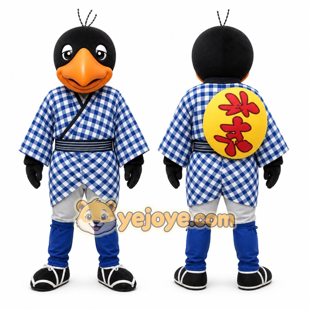 Black Bird Mascot Costume for Events and Promotions