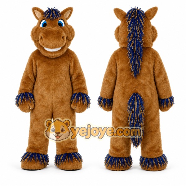 Brown Horse Mascot Costume for Children's Events