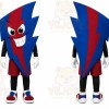 Blue Lightning Bolt Mascot Costume for Sports Events