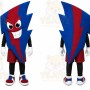 Blue Lightning Bolt Mascot Costume for Sports Events