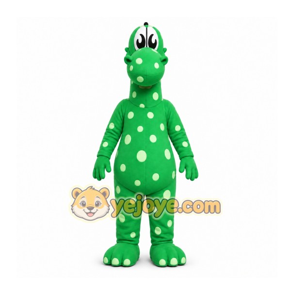Green Dinosaur Mascot Costume for Children's Events