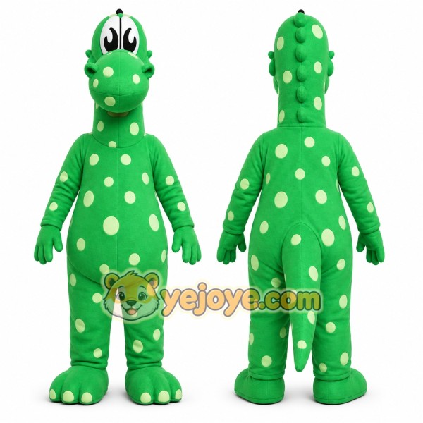 Green Dinosaur Mascot Costume for Children's Events