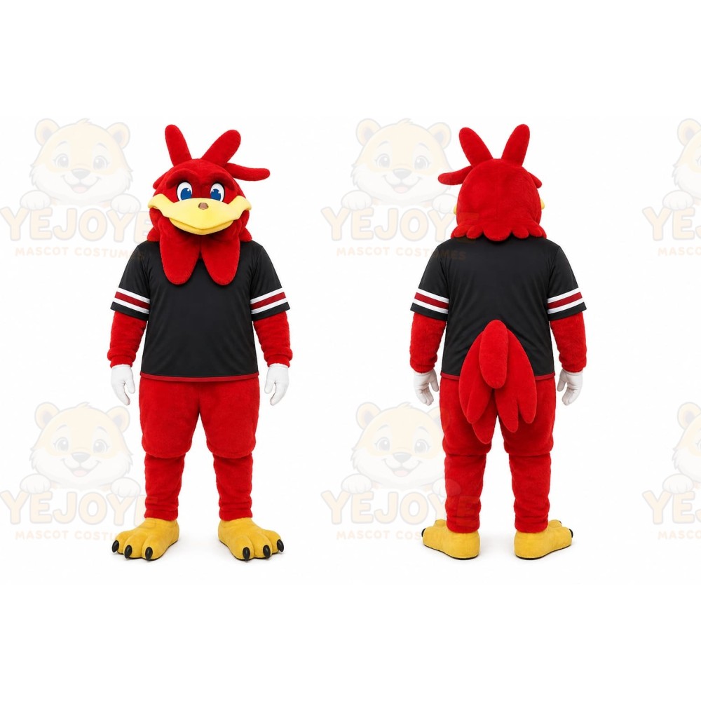 Red Rooster Mascot Costume for Sports Events
