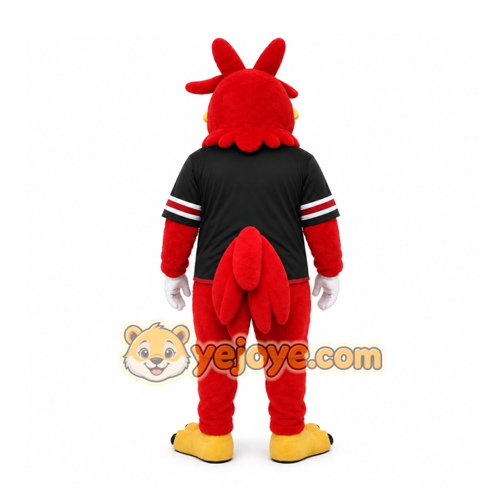 Red Rooster Mascot Costume for Sports Events Red Rooster Mascot Costume for Sports Events