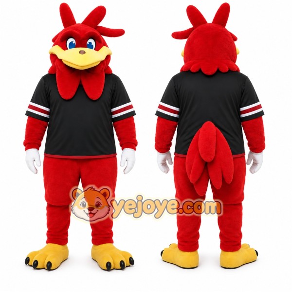 Red Rooster Mascot Costume for Sports Events