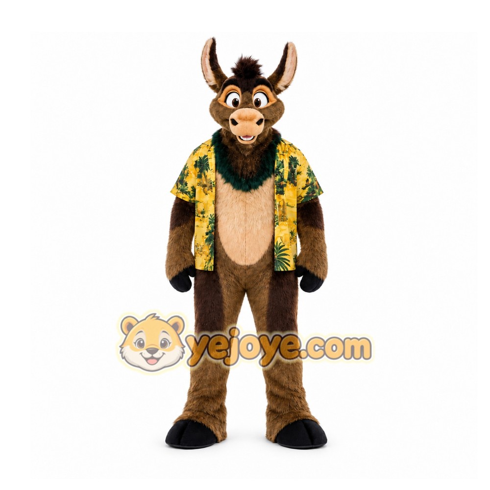 Brown Donkey Mascot Costume for Events and Promotions