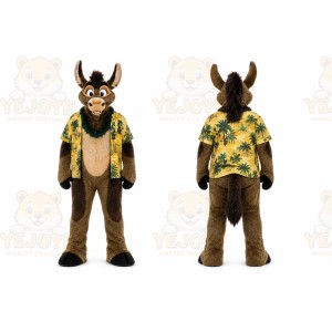 Brown Bull Mascot Costume for Events and Promotions