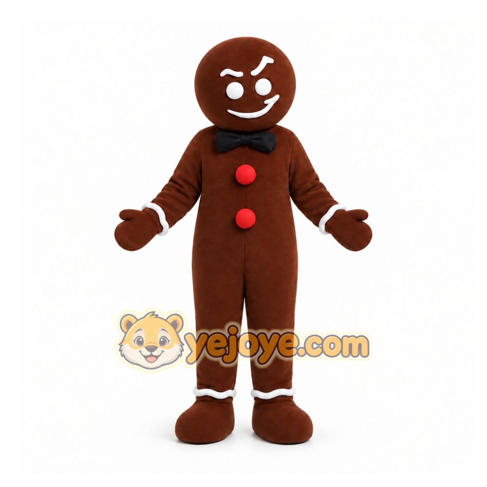 Brown Cookie Mascot Costume for Children's Events Brown Cookie Mascot Costume for Children's Events