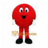 Red Circle Face Mascot Costume for Events and Promotions
