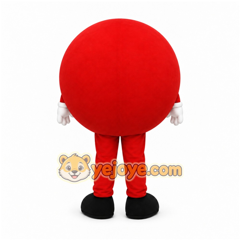 Red Circle Face Mascot Costume for Events and Promotions