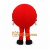 Red Circle Face Mascot Costume for Events and Promotions
