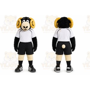 Black Ram Mascot Costume for Sports Events