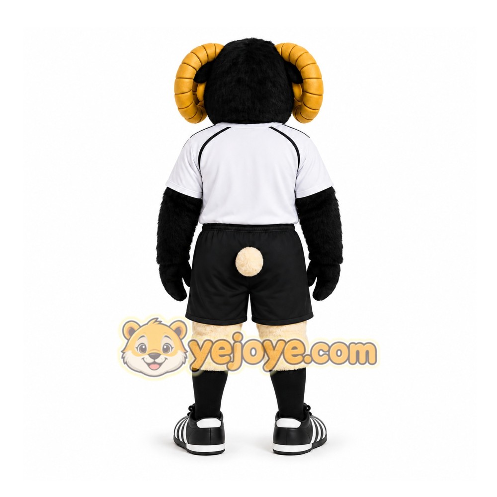 Black Ram Mascot Costume for Sports Events Black Ram Mascot Costume for Sports Events