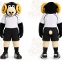 Black Ram Mascot Costume for Sports Events