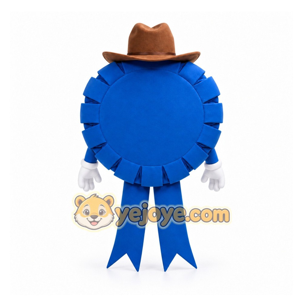 Blue Award Ribbon Mascot Costume for Events and Promotions Blue Award Ribbon Mascot Costume for Events and Promotions