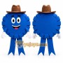 Blue Award Ribbon Mascot Costume for Events and Promotions