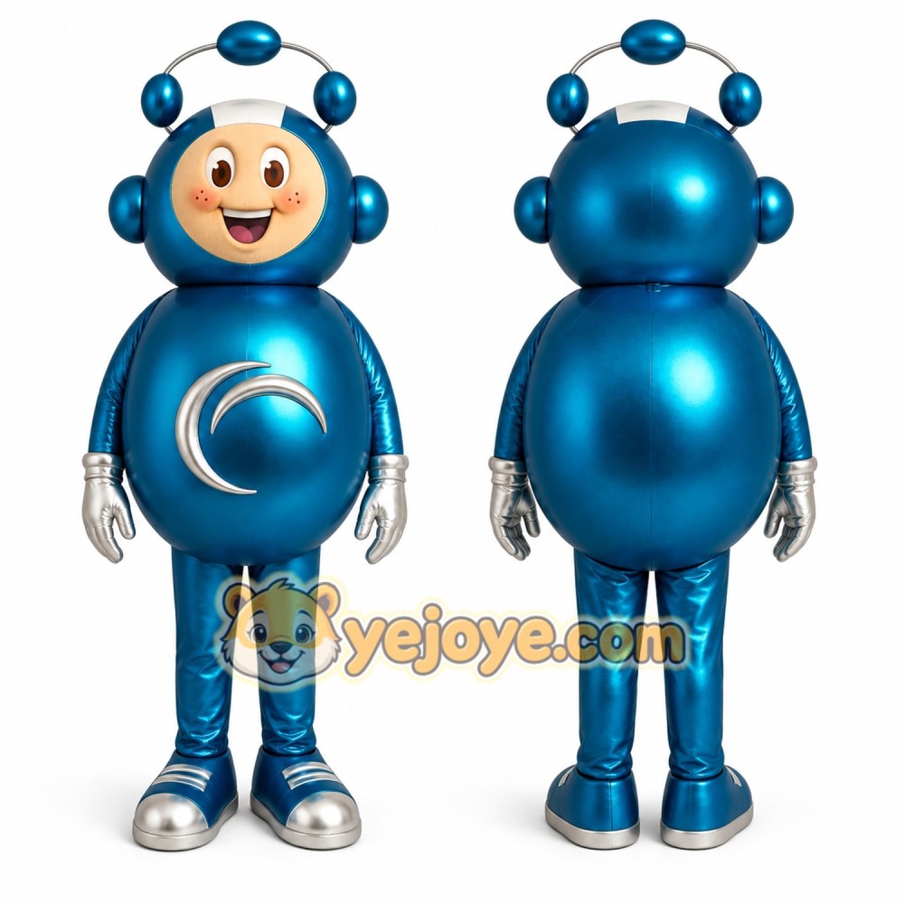 Blue Robot Mascot Costume for Events and Promotions