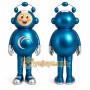 Blue Robot Mascot Costume for Events and Promotions