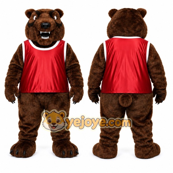 Brown Bear Mascot Costume for Sports Events
