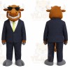 Brown Bull Mascot Costume for Corporate Events