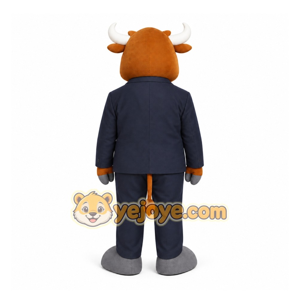 Brown Bull Mascot Costume for Corporate Events Brown Bull Mascot Costume for Corporate Events
