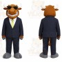 Brown Bull Mascot Costume for Corporate Events