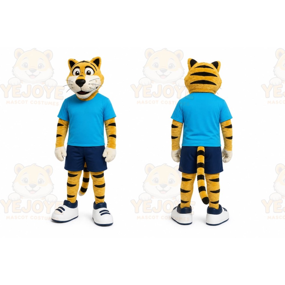 Yellow Tiger Mascot Costume for School Events