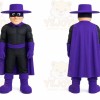 Purple Masked Hero Mascot Costume for Events and Promotions