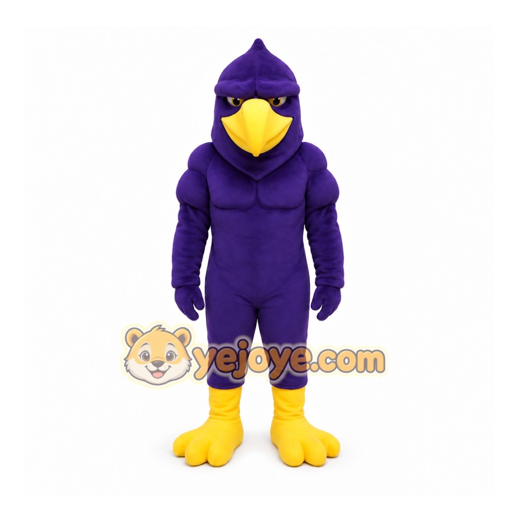 Purple Bird Mascot Costume for Sports Events
