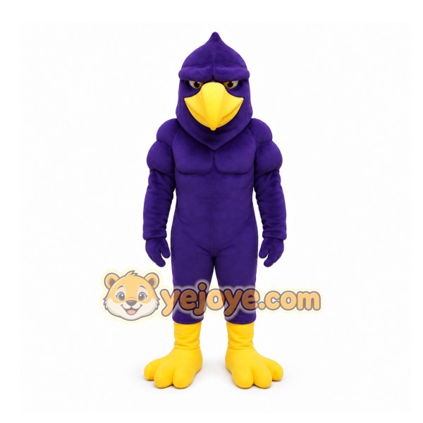 Purple Bird Mascot Costume for Sports Events