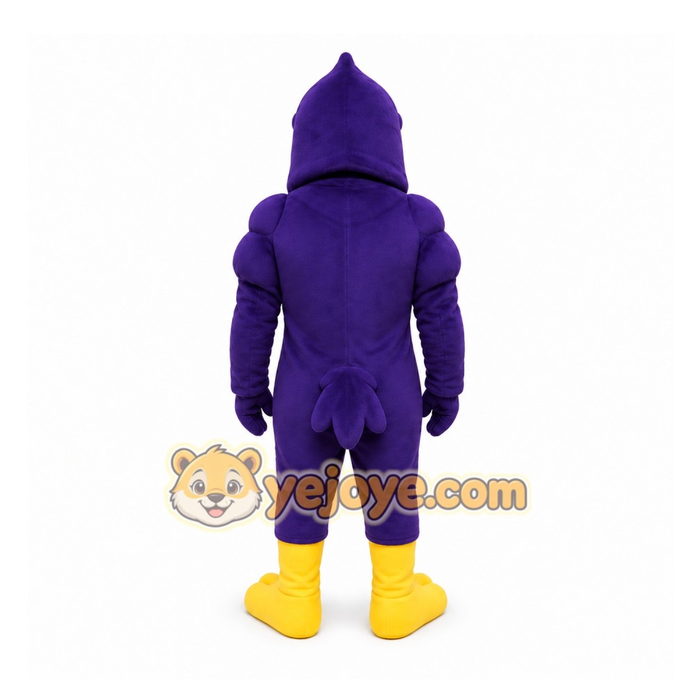 Purple Bird Mascot Costume for Sports Events
