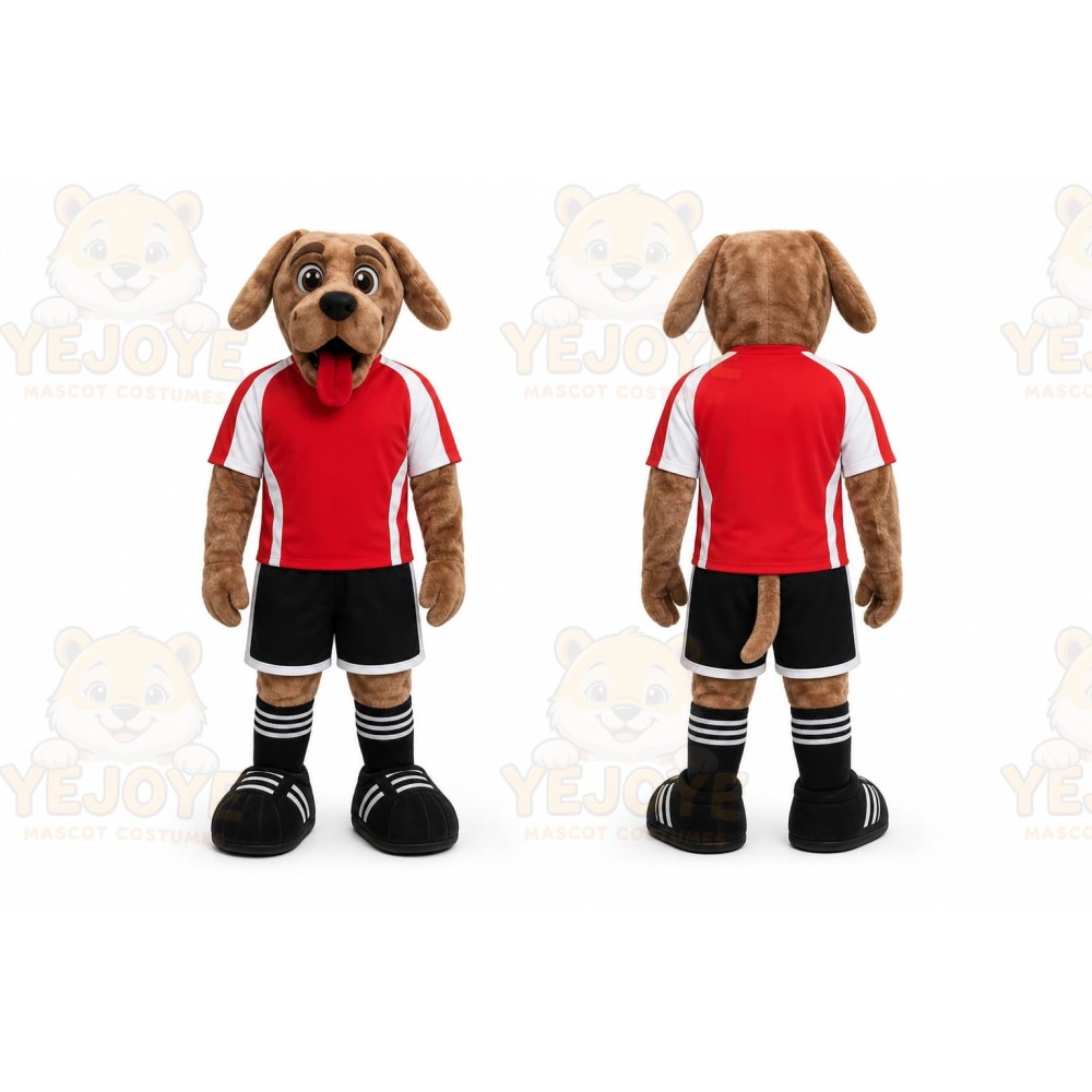 Brown Dog Mascot Costume for Sports Events