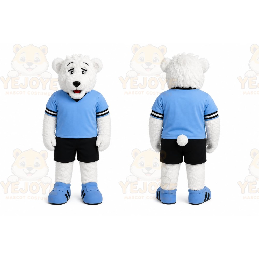 White Bear Mascot Costume for Sports Events
