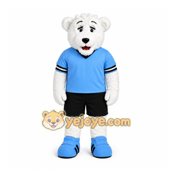 White Bear Mascot Costume for Sports Events