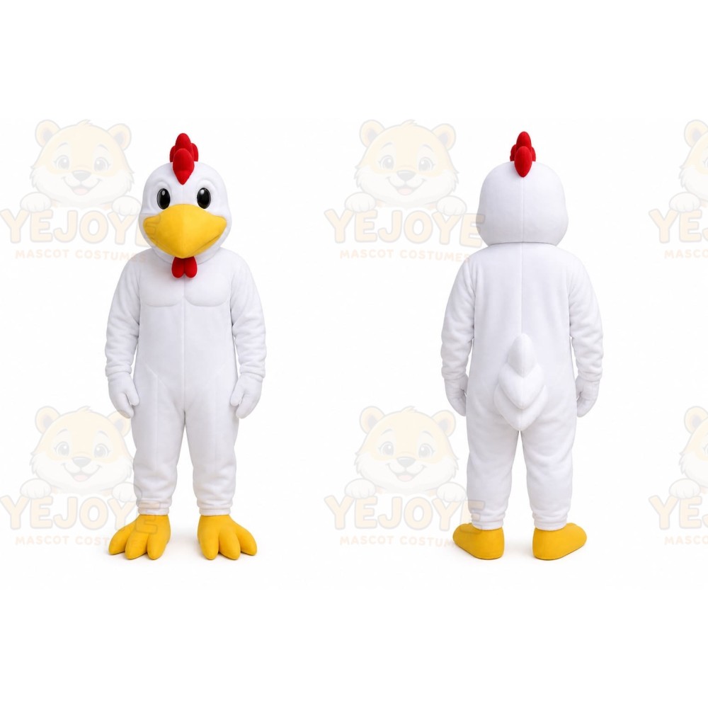 White Chicken Mascot Costume for Events and Promotions