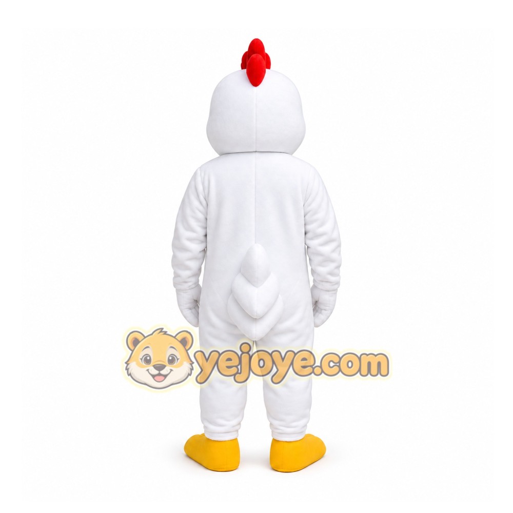 White Chicken Mascot Costume for Events and Promotions White Chicken Mascot Costume for Events and Promotions