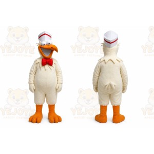 White Bird Mascot Costume for Restaurant Promotions