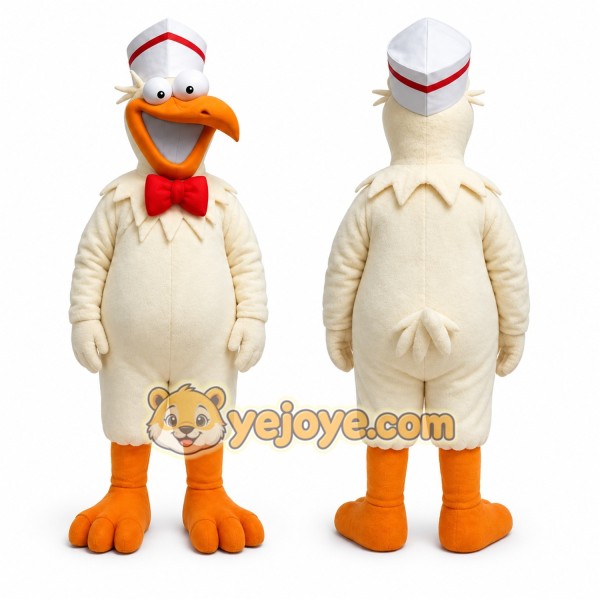 White Bird Mascot Costume for Restaurant Promotions