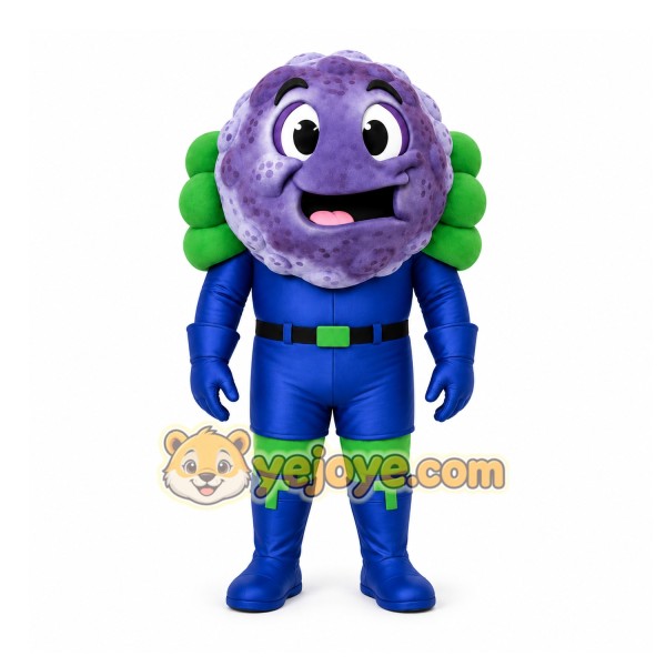 Purple Fruit Mascot Costume for Events and Promotions Purple Fruit Mascot Costume for Events and Promotions