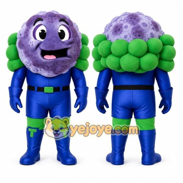 Purple Fruit Mascot Costume for Events and Promotions