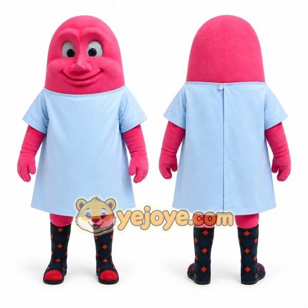 Pink Abstract Character Mascot Costume for Events and Promotions