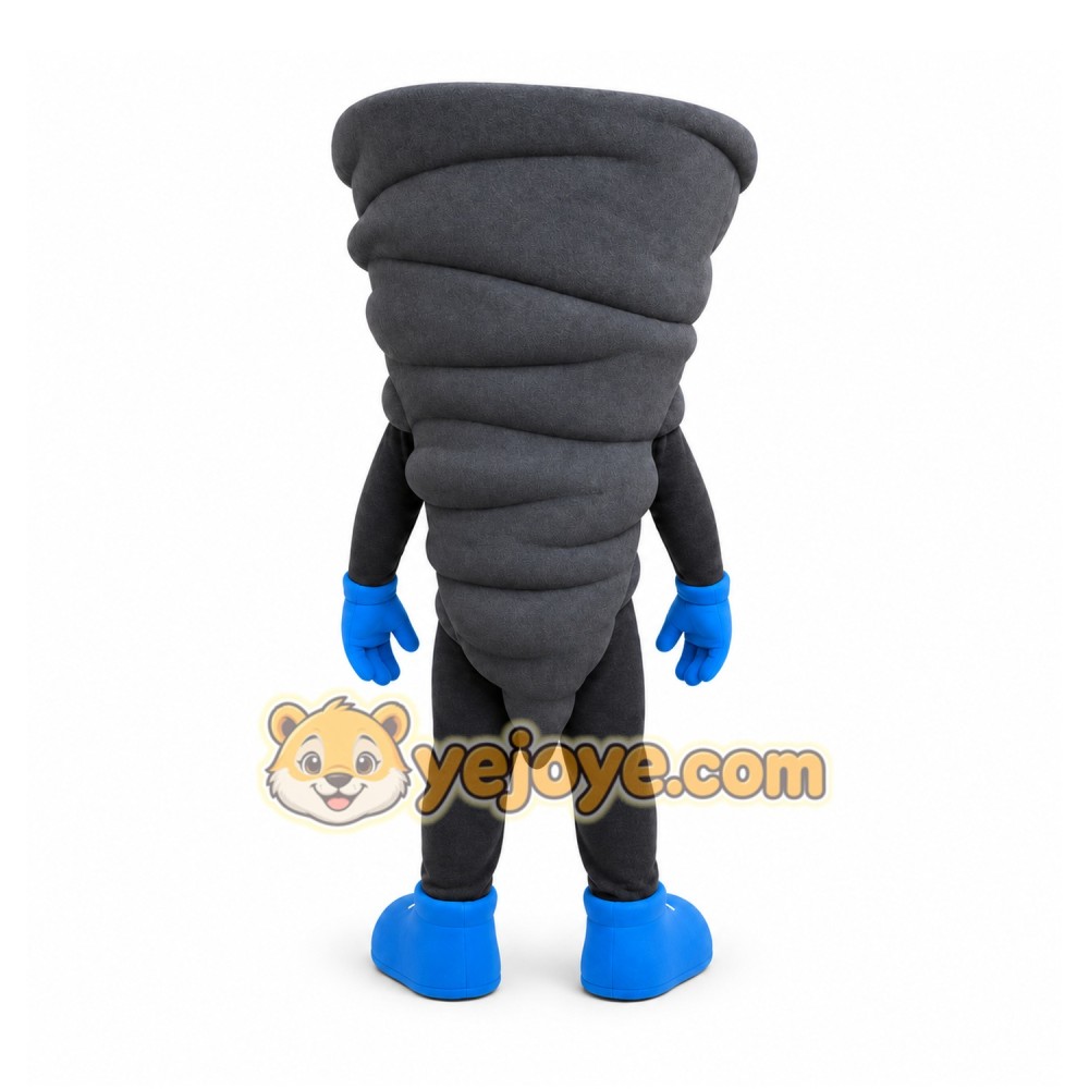 Gray Tornado Mascot Costume for Events and Promotions Gray Tornado Mascot Costume for Events and Promotions
