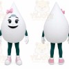 White Water Drop Mascot Costume for Events and Promotions