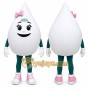 White Water Drop Mascot Costume for Events and Promotions