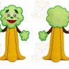Green Tree Mascot Costume for Events and Promotions
