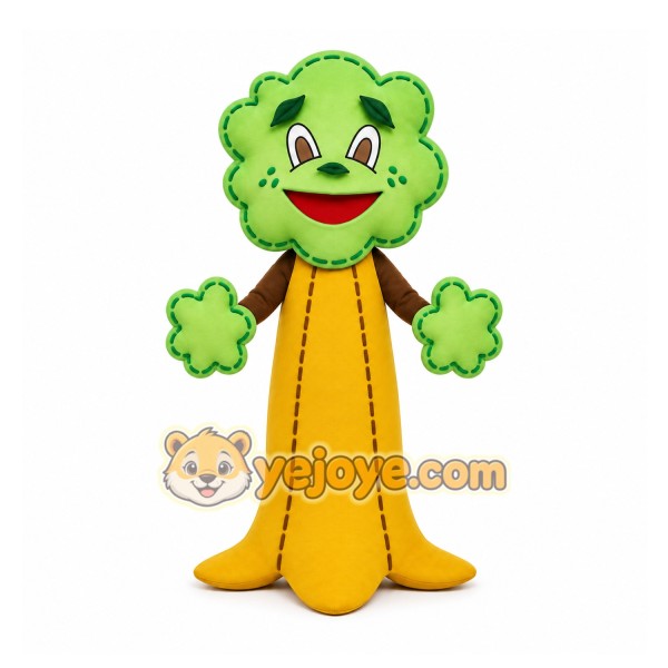 Green Tree Mascot Costume for Events and Promotions