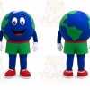 Blue Earth Globe Mascot Costume for Events and Promotions
