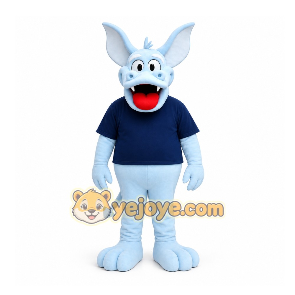 Blue Bat Mascot Costume for Events and Promotions Blue Bat Mascot Costume for Events and Promotions