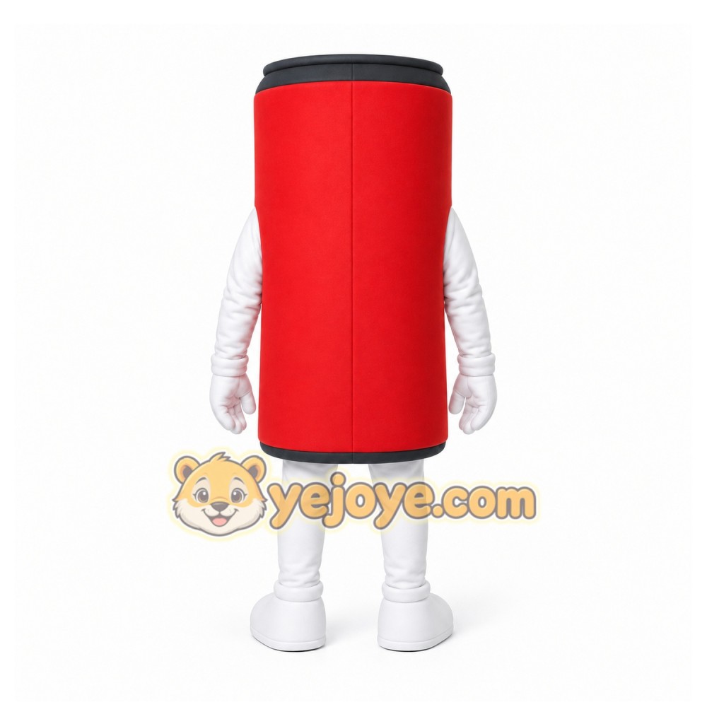 Red Can Mascot Costume for Events and Promotions Red Can Mascot Costume for Events and Promotions